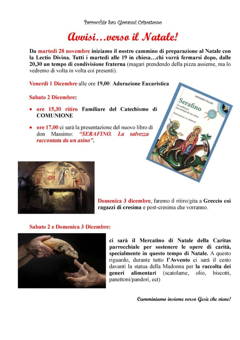 Avvisi…verso il Natale!